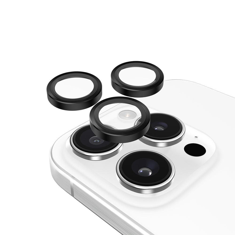 2PK Case-Mate Aluminum Ring Lens Protector For iPhone 16 Pro/Pro Max Black