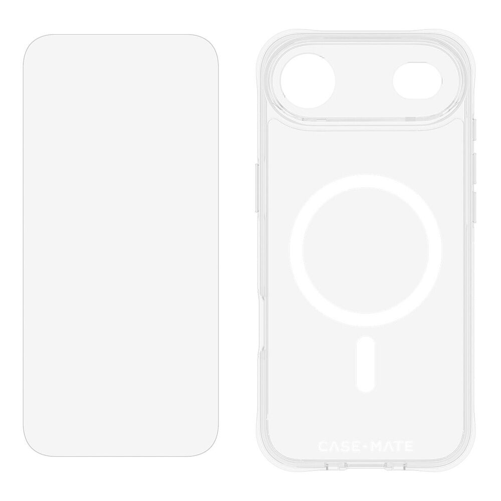 2pc Case-Mate Case & Screen Protection Set w/MagSafe For iPhone 17 Air 6.5in CLR