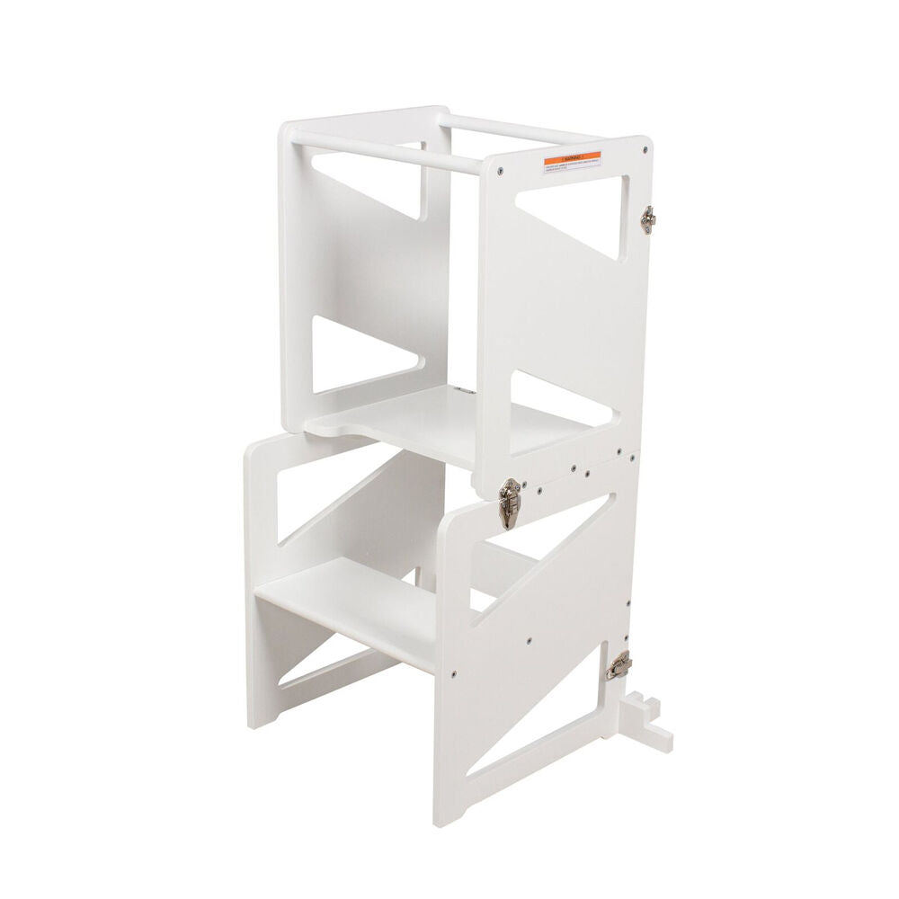 Childcare 2-in-1 Convertible Learning Tower and Desk 18M+ White