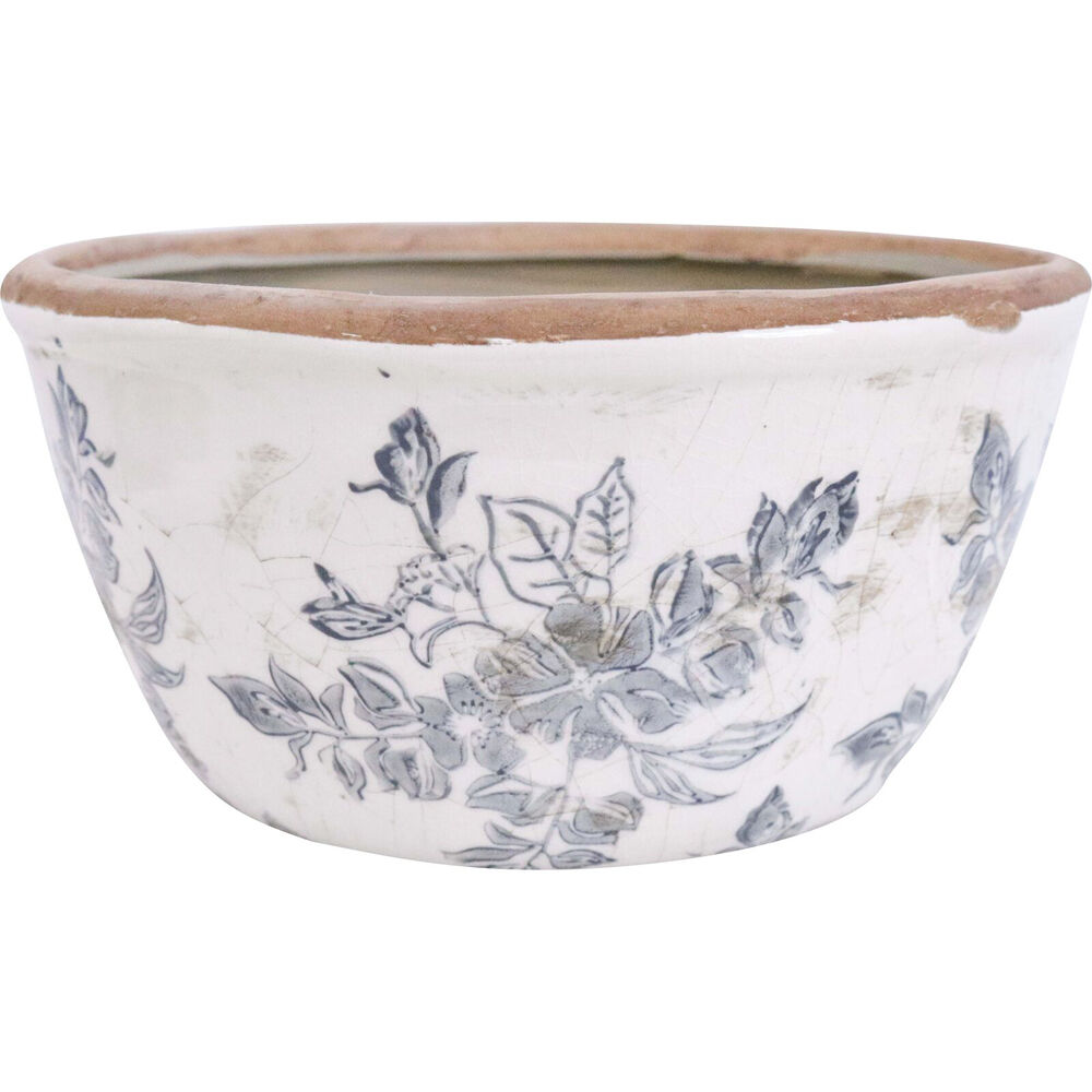 LVD Ceramic Low Planter Pot Home/Garden Decor 21cm Florence