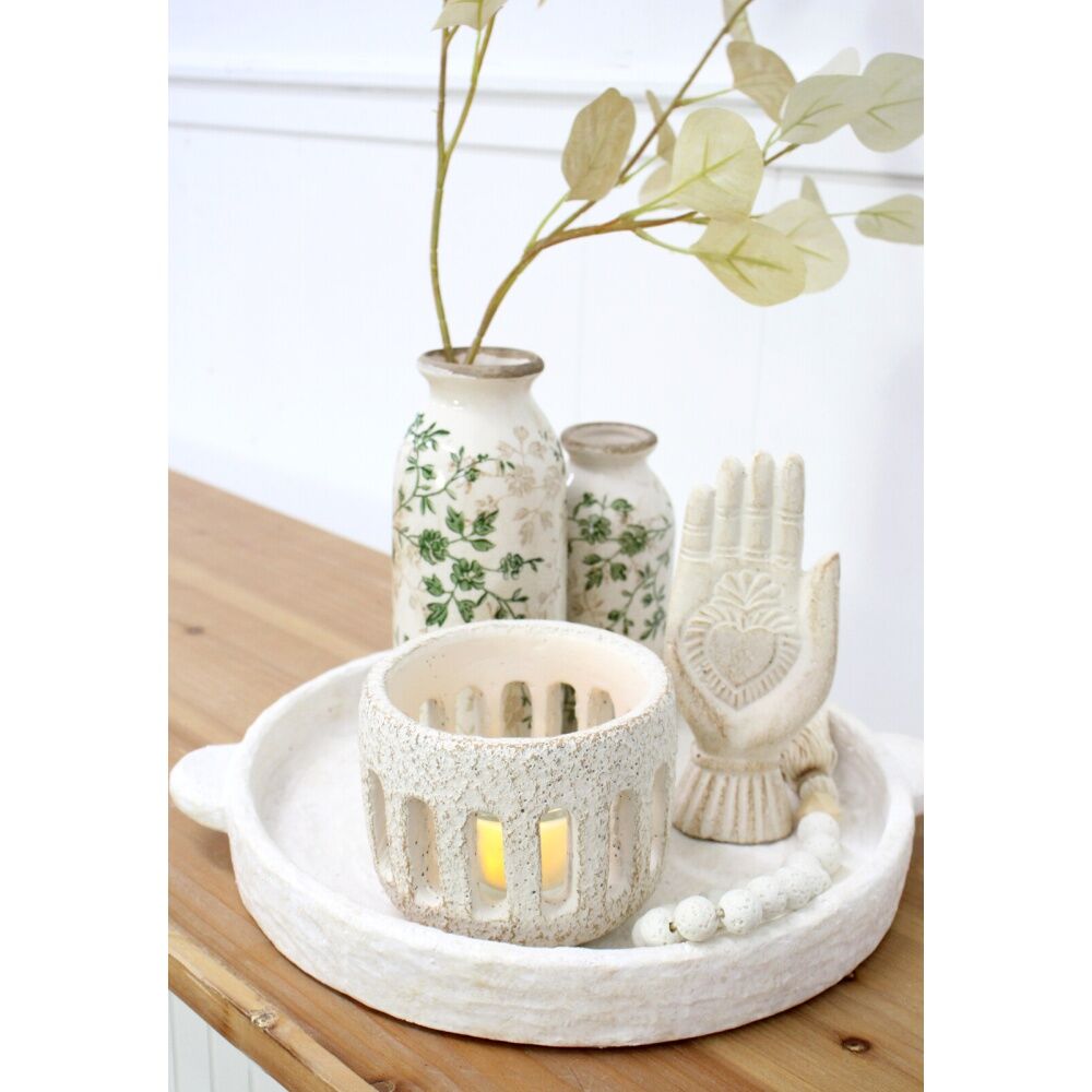 4pc LVD Ceramic Bud Flower Vases Set Home Decor Evergreen