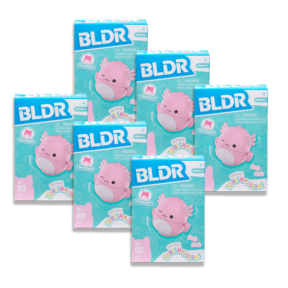 6PK BLDR 2 Inch Squishmallows Buildable Charcter Collectable Kids Toy 6y+ Assorted