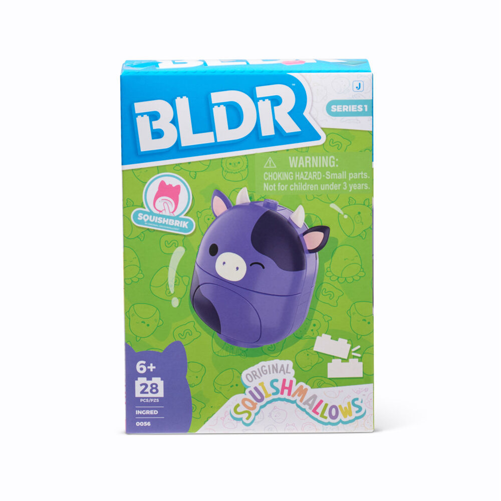 6PK BLDR 2 Inch Squishmallows Buildable Charcter Collectable Kids Toy 6y+ Assorted