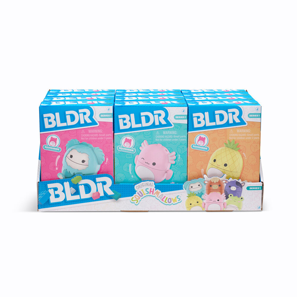 6PK BLDR 2 Inch Squishmallows Buildable Charcter Collectable Kids Toy 6y+ Assorted