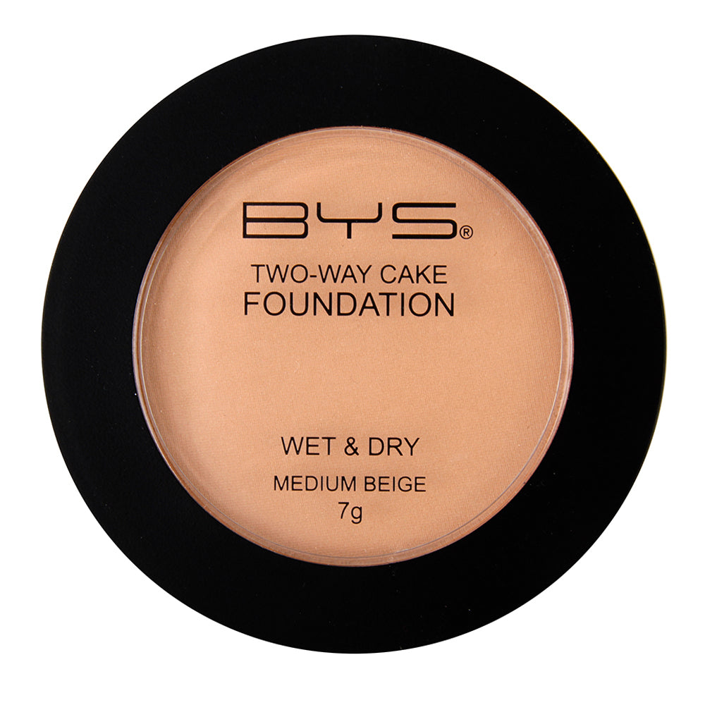 BYS Two-Way Wet & Dry 7g Cake Foundation - Medium Beige