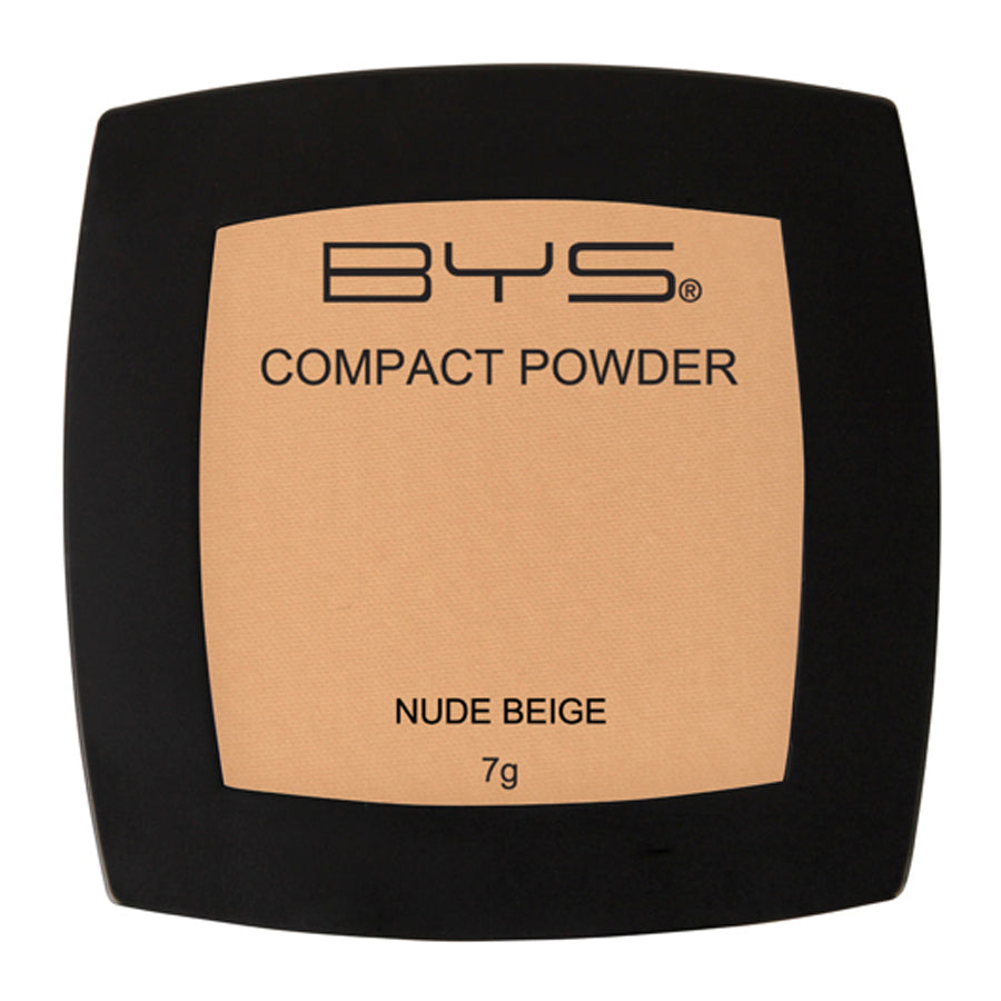 2PK BYS Compact 7g Powder Face Makeup Cosmetics - Nude Beige