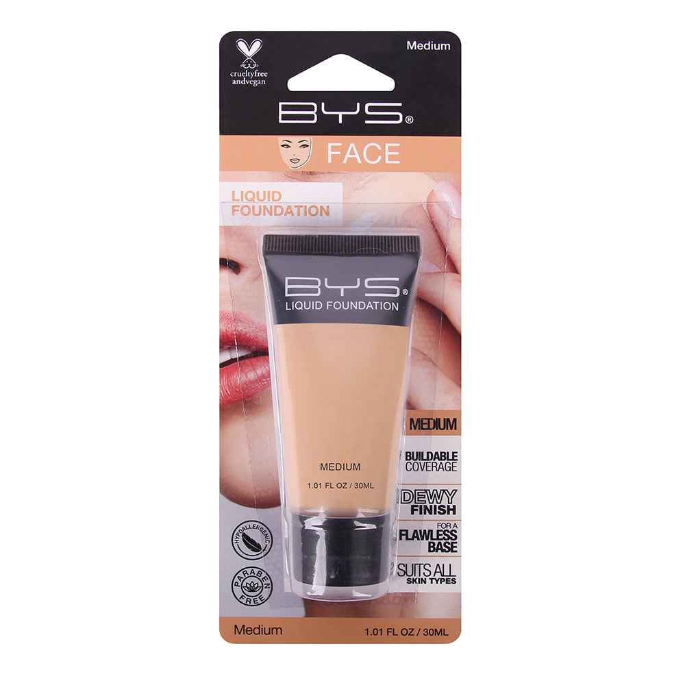 2PK BYS Tube  30mlLiquid Foundation Buildable Coverage Face Makeup - Medium