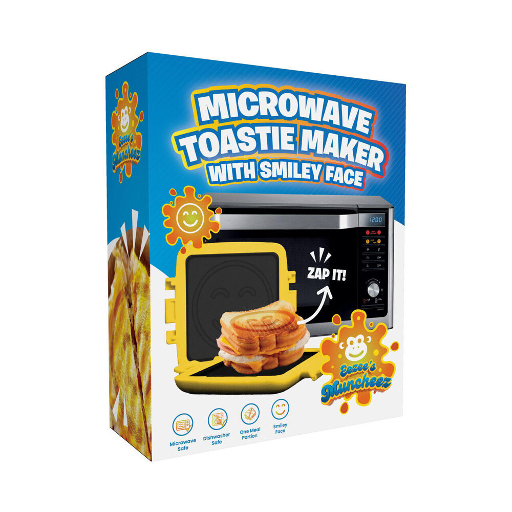 Laser Microwave Toastie Maker Flamingo Non-Stick Dishwasher Safe Yellow