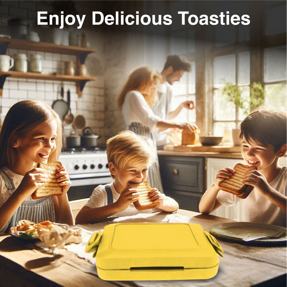 Laser Microwave Toastie Maker Flamingo Non-Stick Dishwasher Safe Yellow