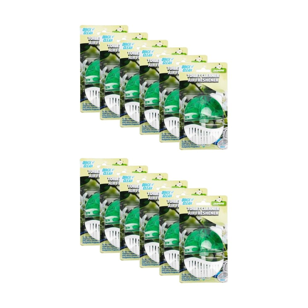 12PK Quick N Clean Toilet Bowl Cleaner Air Freshener 50ml Assorted