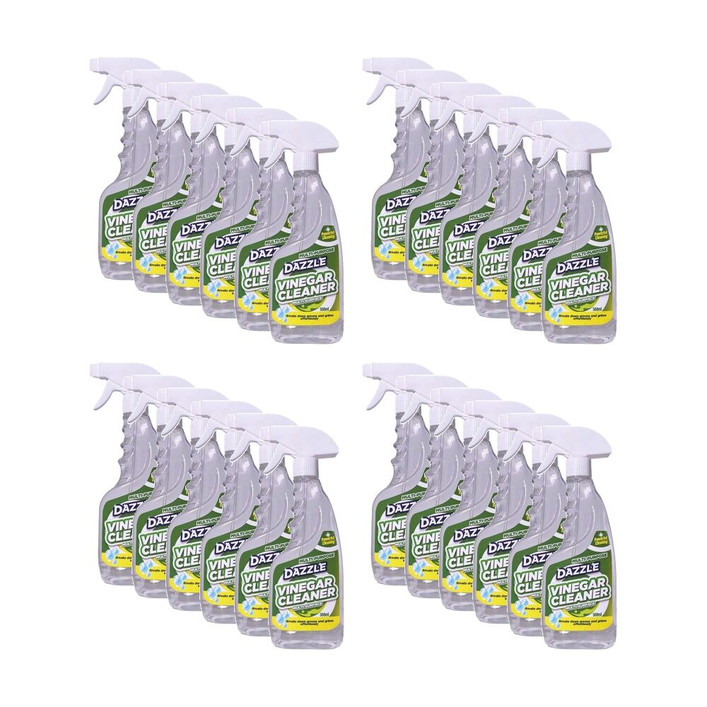 24PK Dazzle Deep Clean Surface Cleaning Spray Bottle Vinegar 500ml