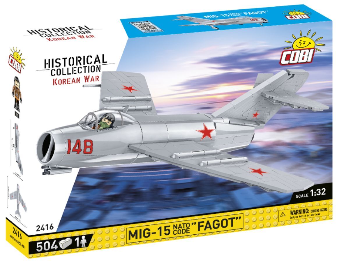504pc Korean War MIG-15 N.Code Fagot Building Toy Kit