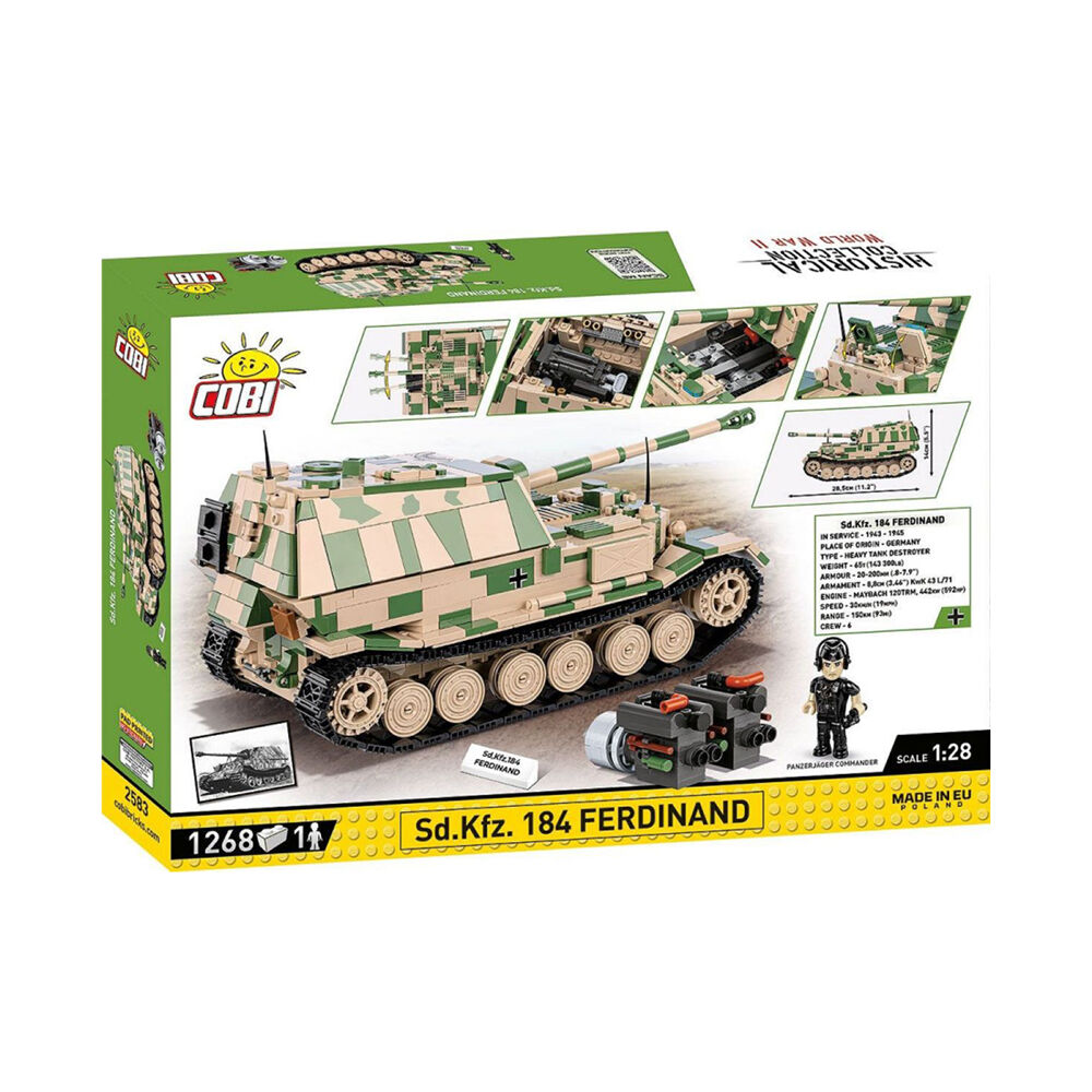 1268pc World War 2 Sd.Kfz. 184 Ferdinand Kit Diecast Toy