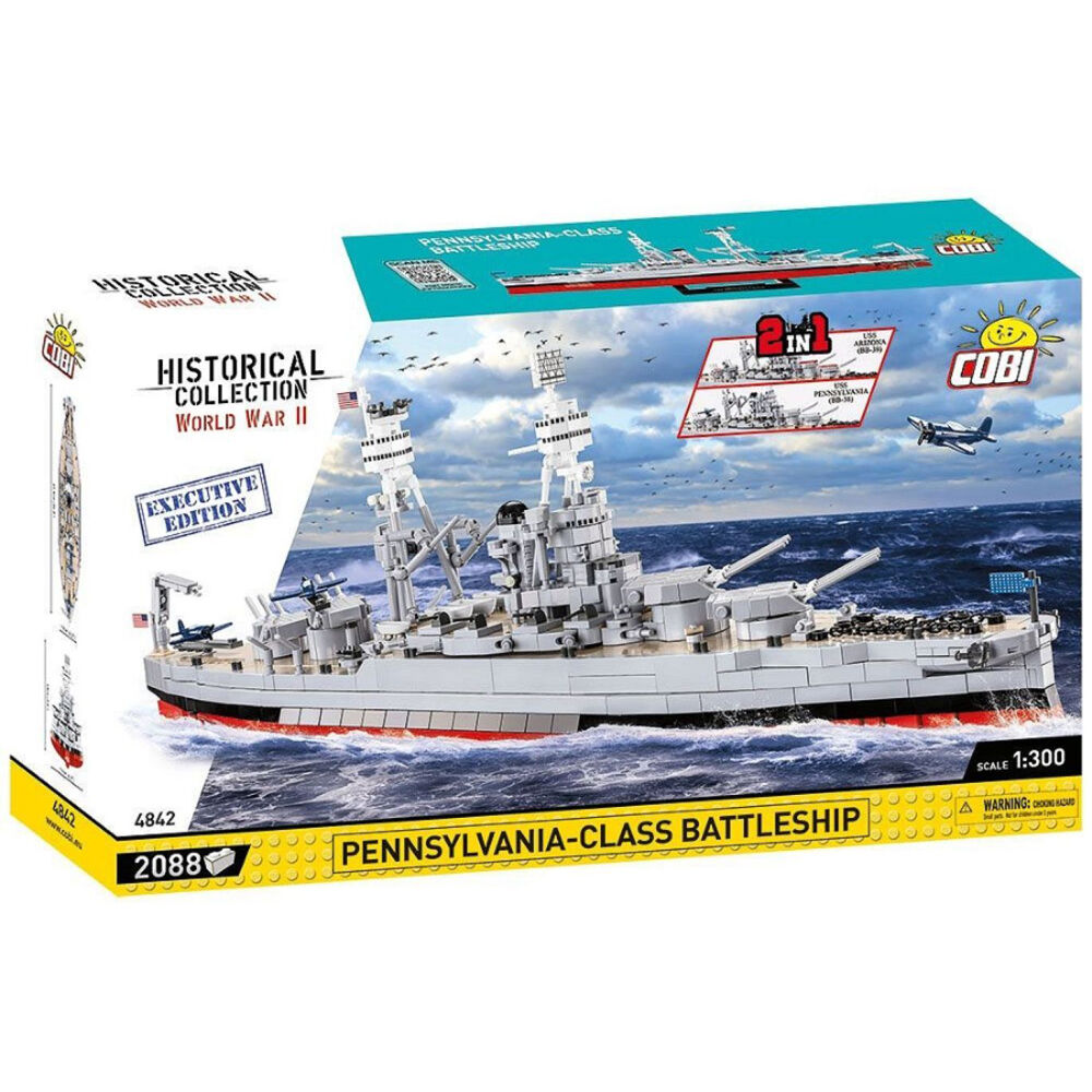 2088pc World War 2 Pennsylvania Class Battleship 1:30 Scale Model Kit