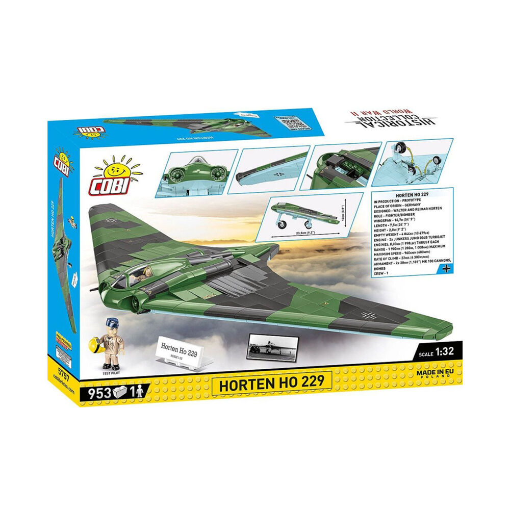 941pc World War 2 Horten HO229 Kit Diecast Aircaft Toy