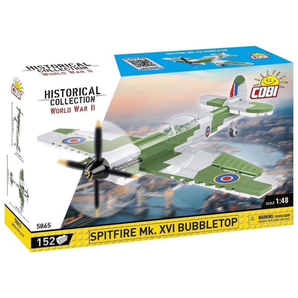 152pc World War 2 Spitfire Mk. XVI Bubbletop Kids/Adult Building Toy