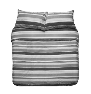 Bambury King Single Bed Indiana Grey Quilt Cover Set Soft Woven Home