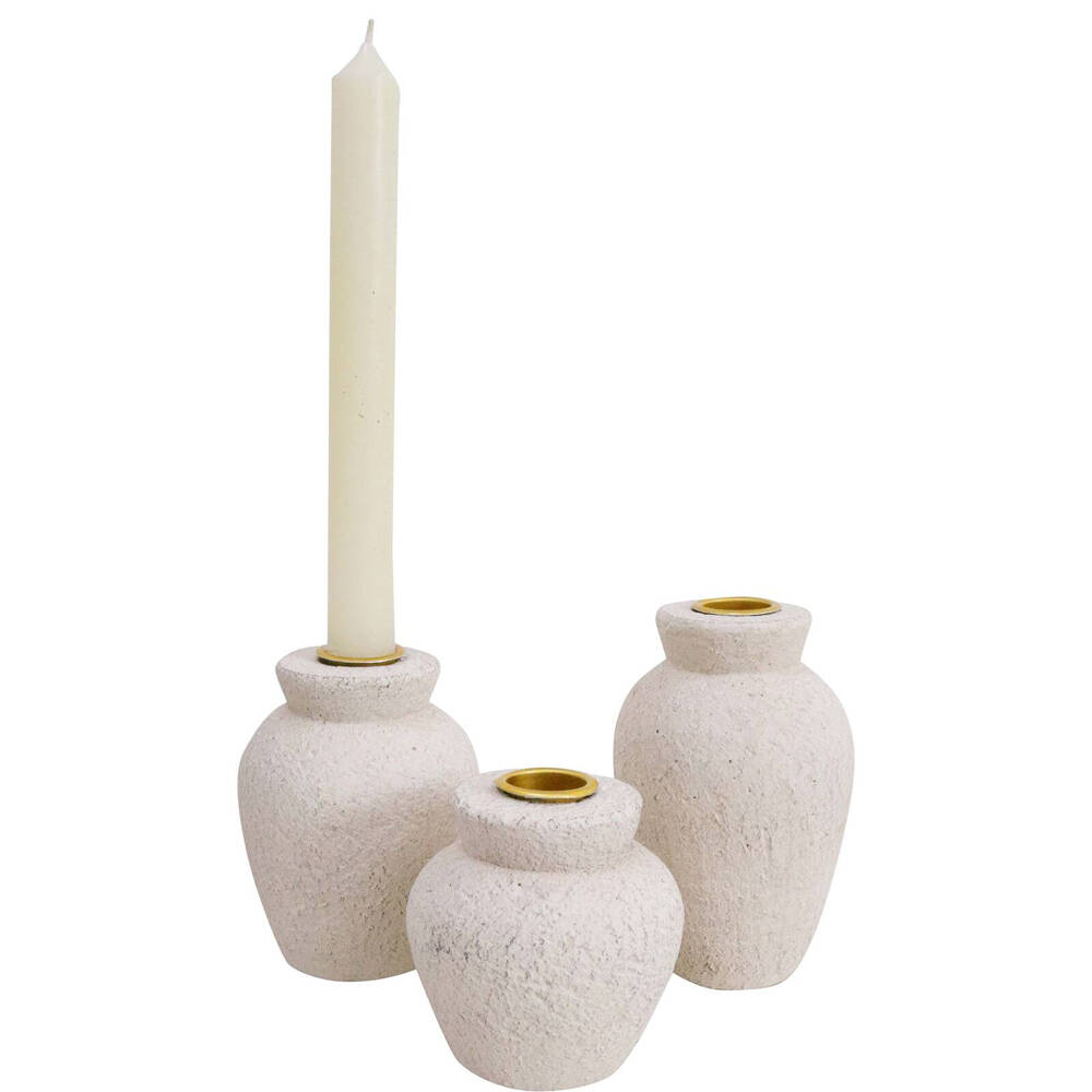6pc LVD Cement Candle Holders Set Home/Lounge Decor Urn