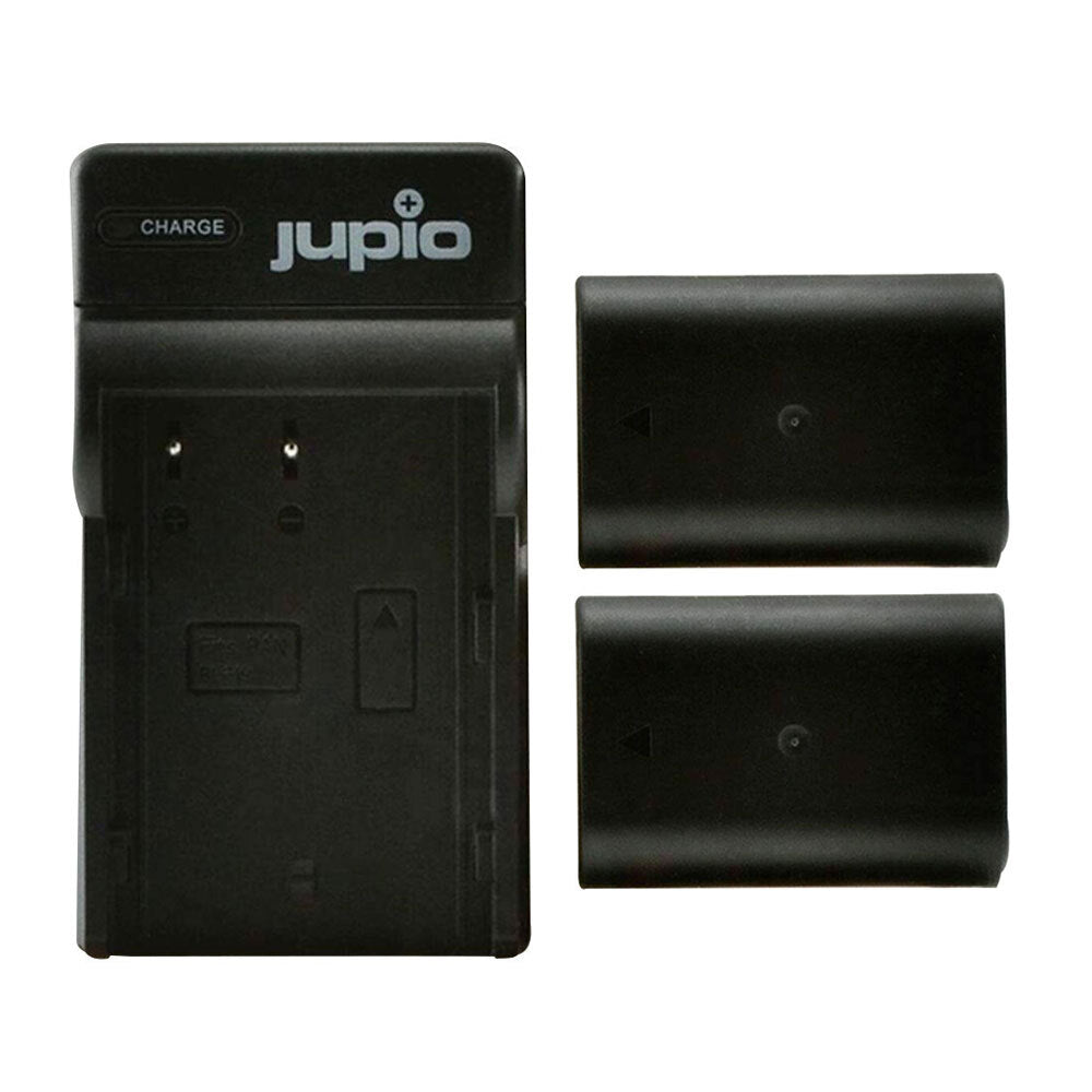 Jupio 2x Battery 1860mAh & USB Single Charger Kit For Panasonic DMW-BLF19E