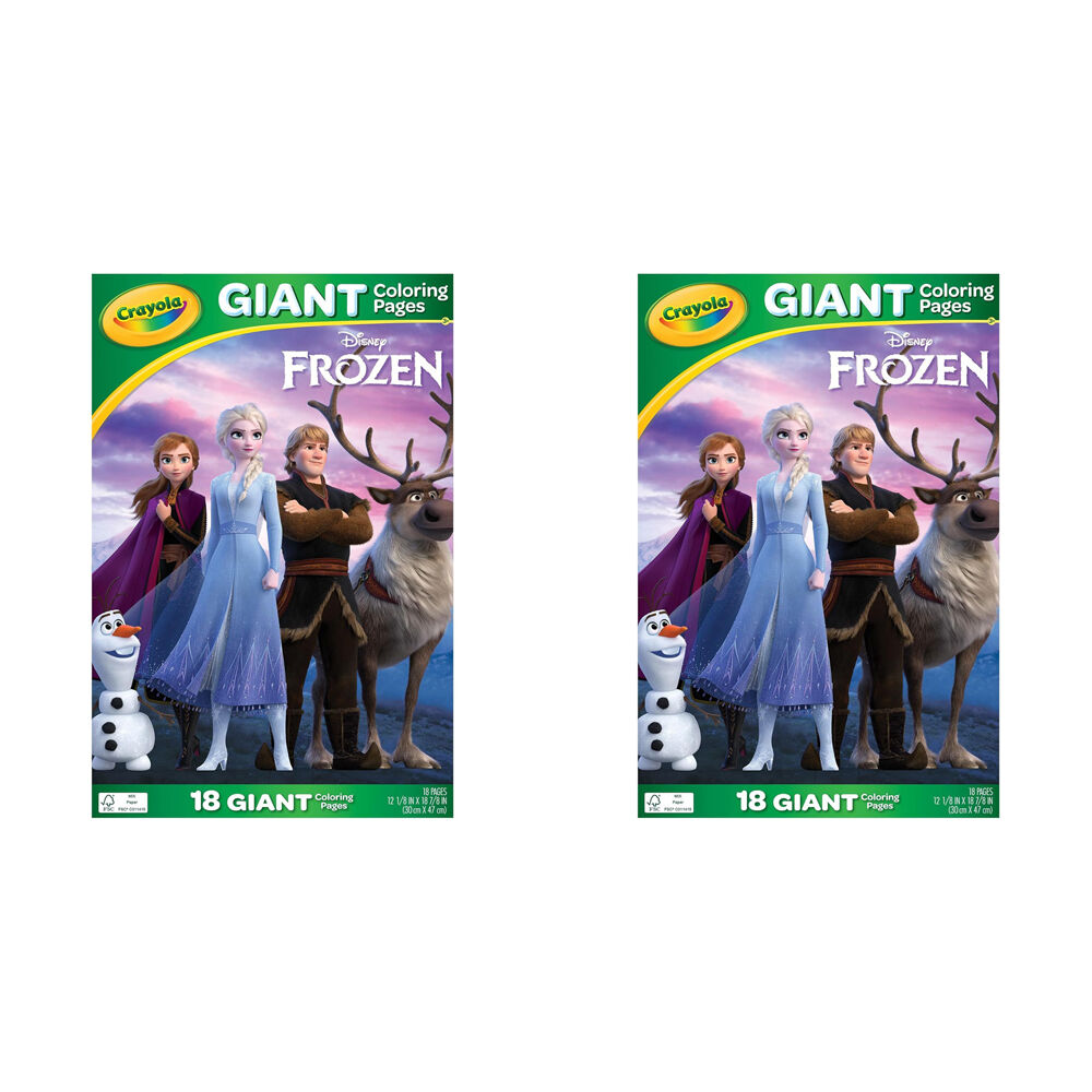 2PK Crayola Giant Colouring Pages Disney Frozen 2 30x47cm Kids 3y+