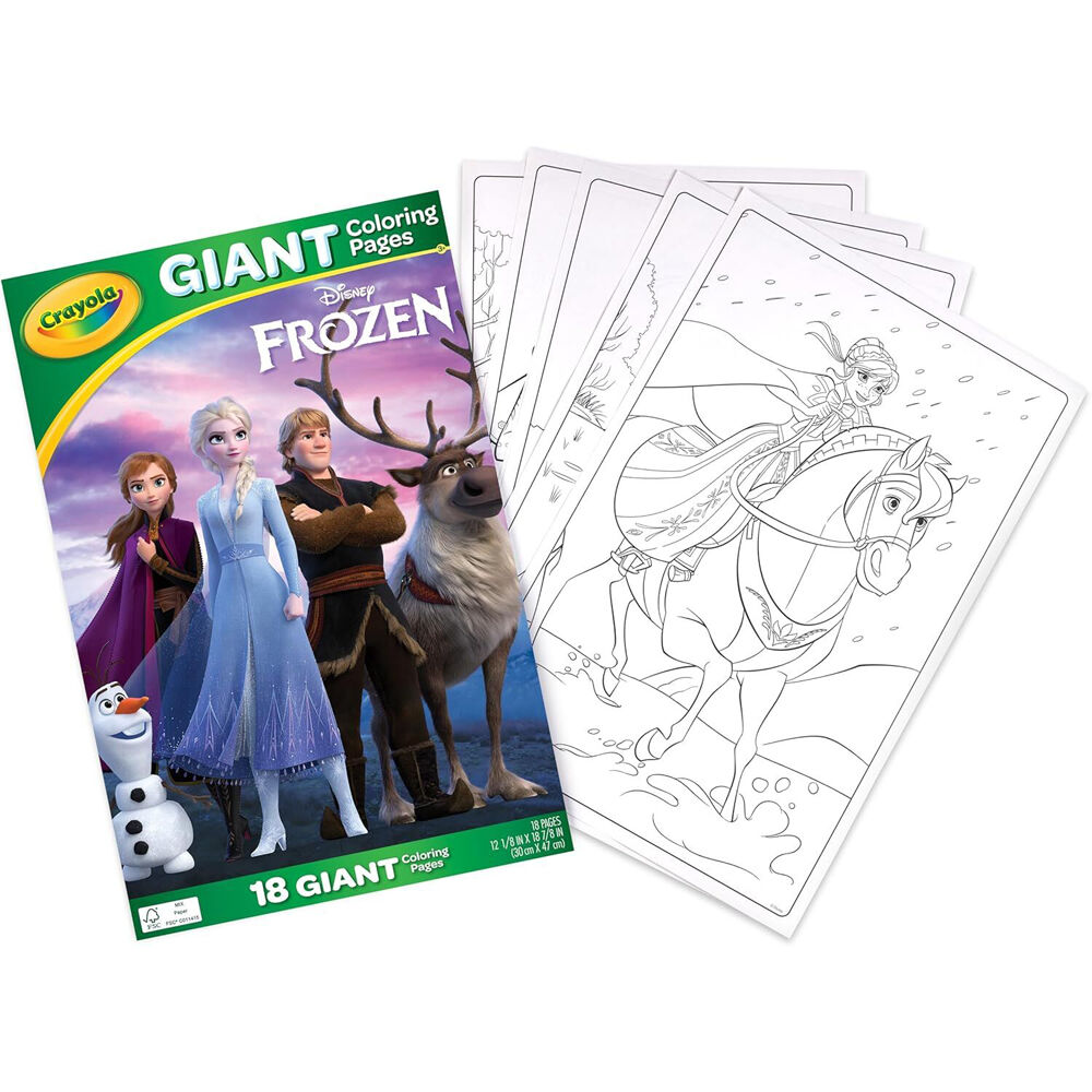 2PK Crayola Giant Colouring Pages Disney Frozen 2 30x47cm Kids 3y+