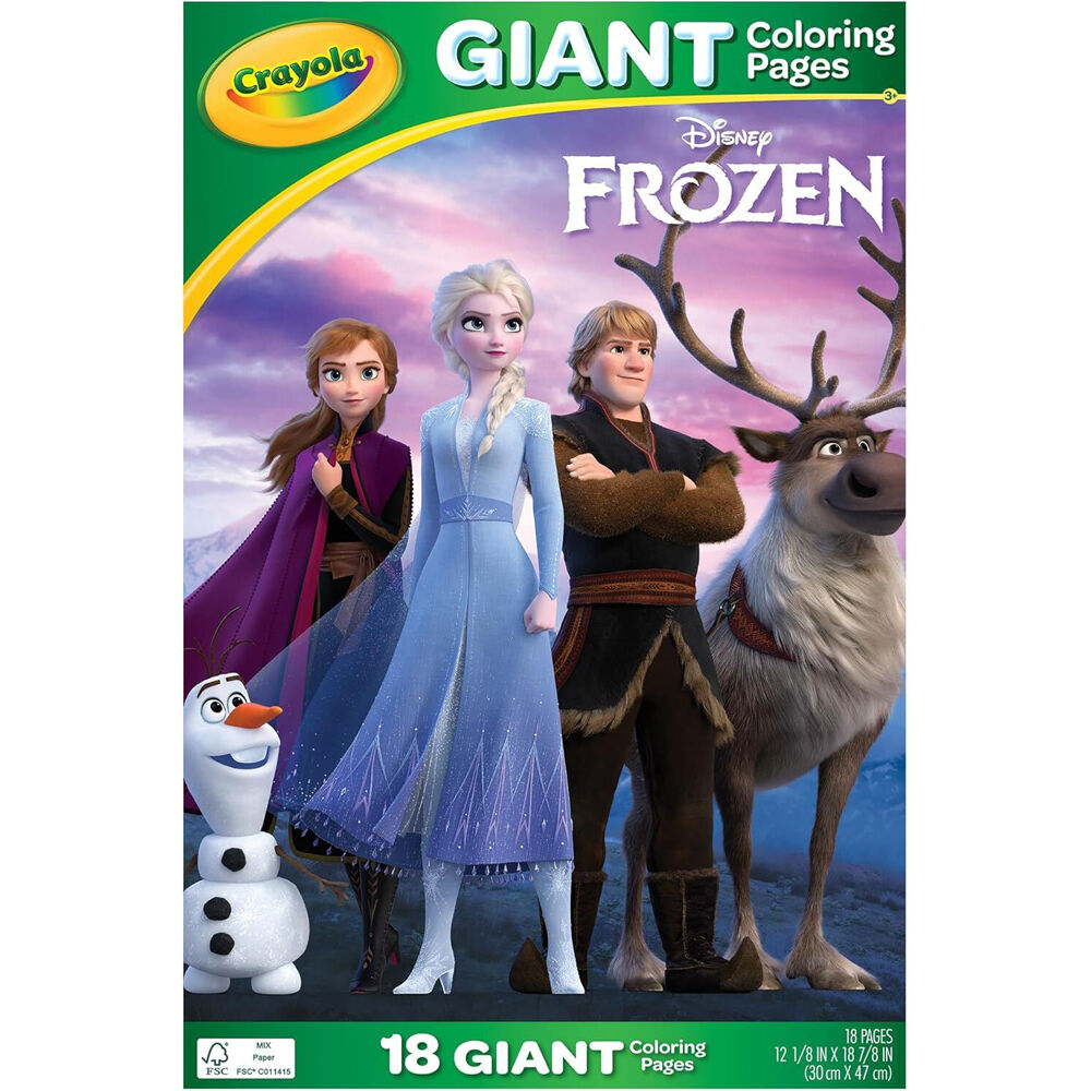 2PK Crayola Giant Colouring Pages Disney Frozen 2 30x47cm Kids 3y+