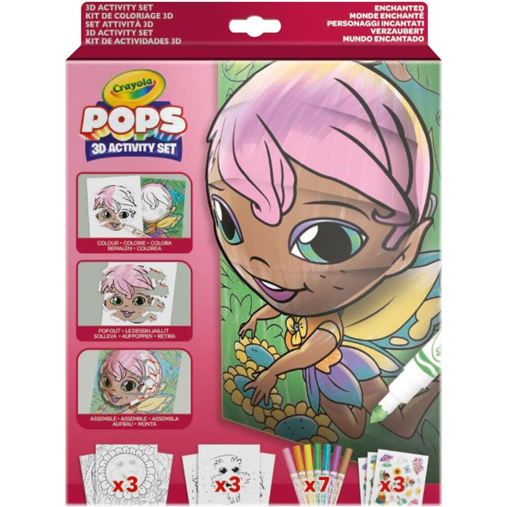 3PK Crayola POPS 3D Activity Set Kids Craft Kit - Enchanted 5y+