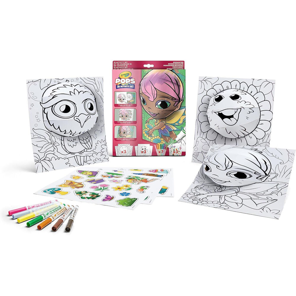 3PK Crayola POPS 3D Activity Set Kids Craft Kit - Enchanted 5y+