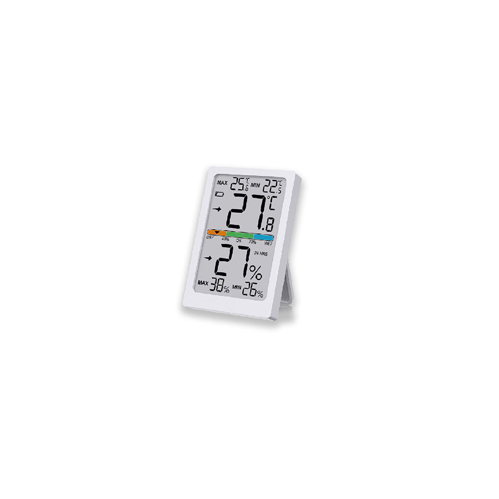 2PK Sansai LCD Digital Thermometer & Humidity Monitor 7x10cm - White