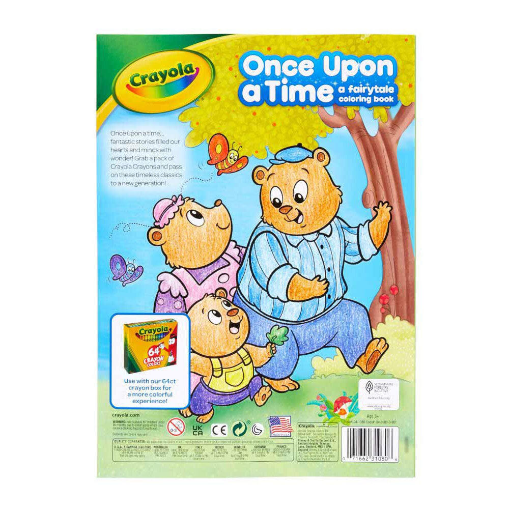 Crayola 96pg Fairytales & 96pg Uni-Creatures Kids Colouring Book Set
