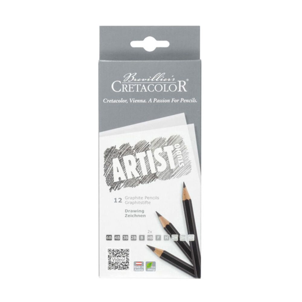 2x 12pc Cretacolor Artist Studio Graphite Drawing Pencils Assorted Grades