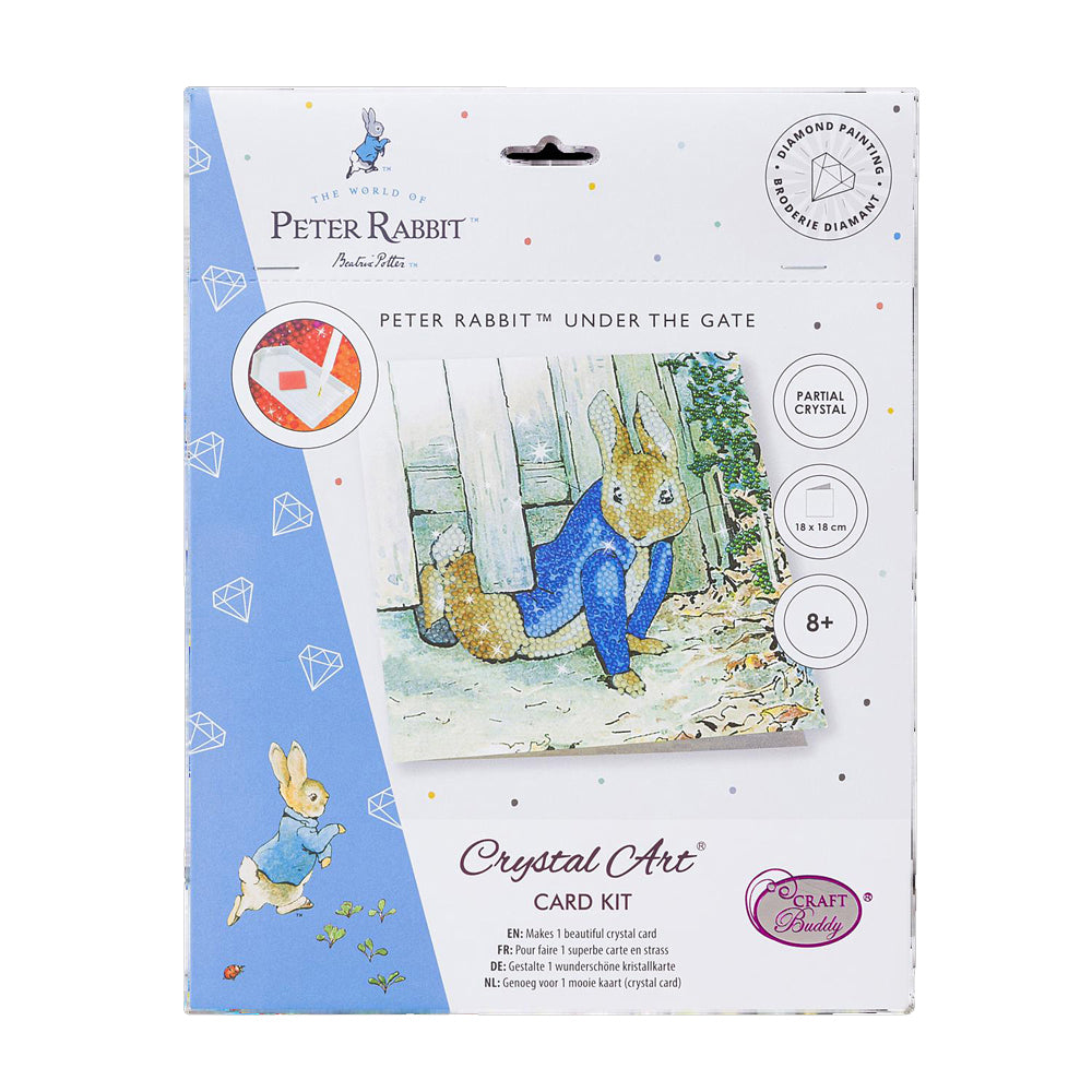 2x Craft Buddy Peter Under The Fence Crystal Art Card 18x18cm Kids/Family 8y+