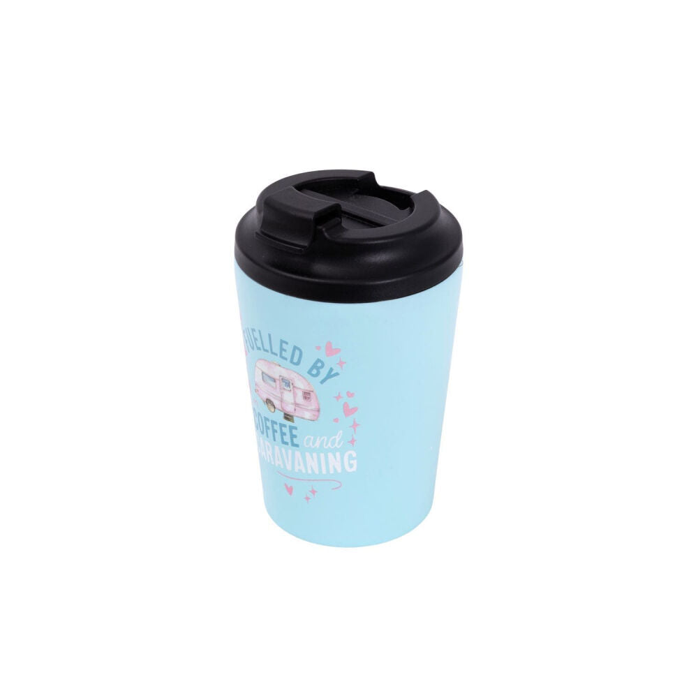 Splosh Caravan Insulated Travel Coffee Cup 380ml Water Tumbler Blue