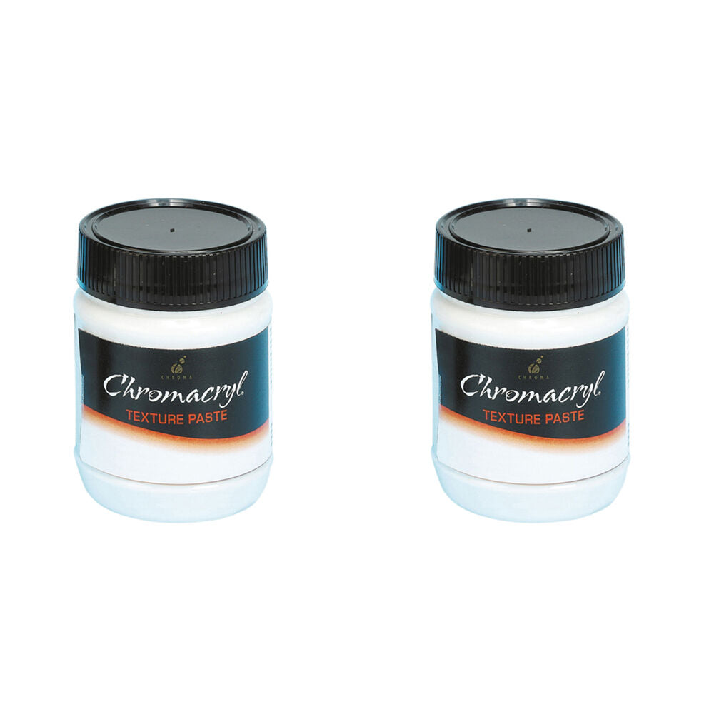 2PK Chromacryl Non-Toxic Brushable Texture Paste Art Medium 250ml Matte White