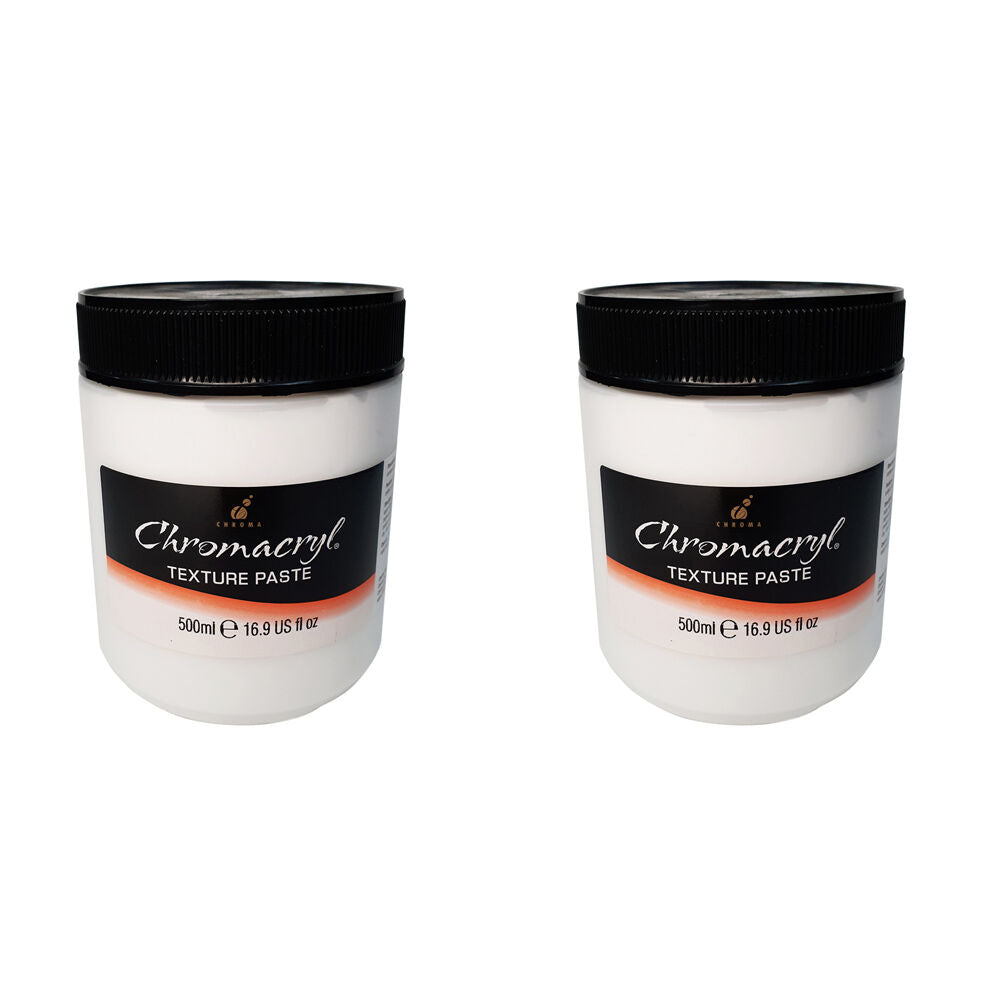 2PK Chromacryl Texture Paste Opaque Modelling Compound Art Medium 500ml