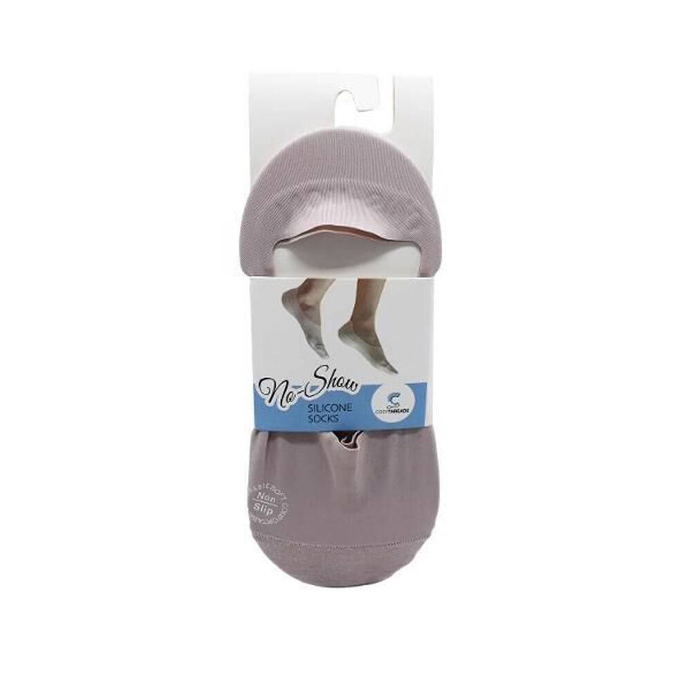 12PK Cosy Threads Breathable Non-Slip No Show Silicone Socks Pair Assorted