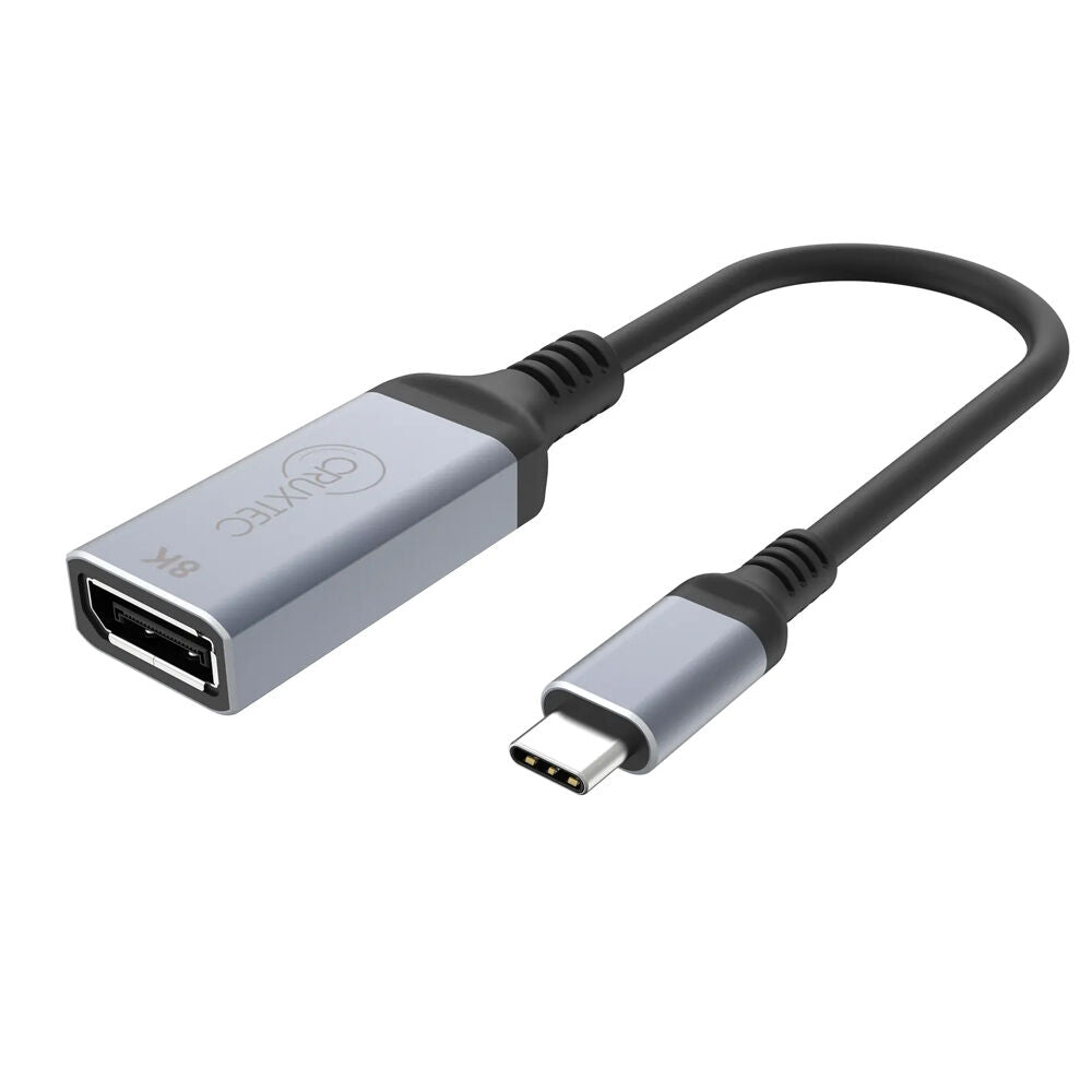 Cruxtec CTD8K-SG USB-C Male to DP Female 8K Cable Adapter 8K/DSC/HDR 15cm Space Grey