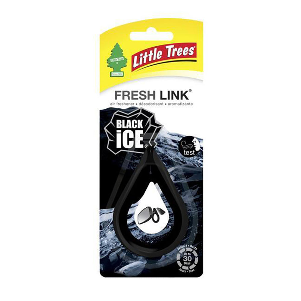 4PK Little Tree Link Black Ice Car Scent Fragrance Air Freshener 4x12cm