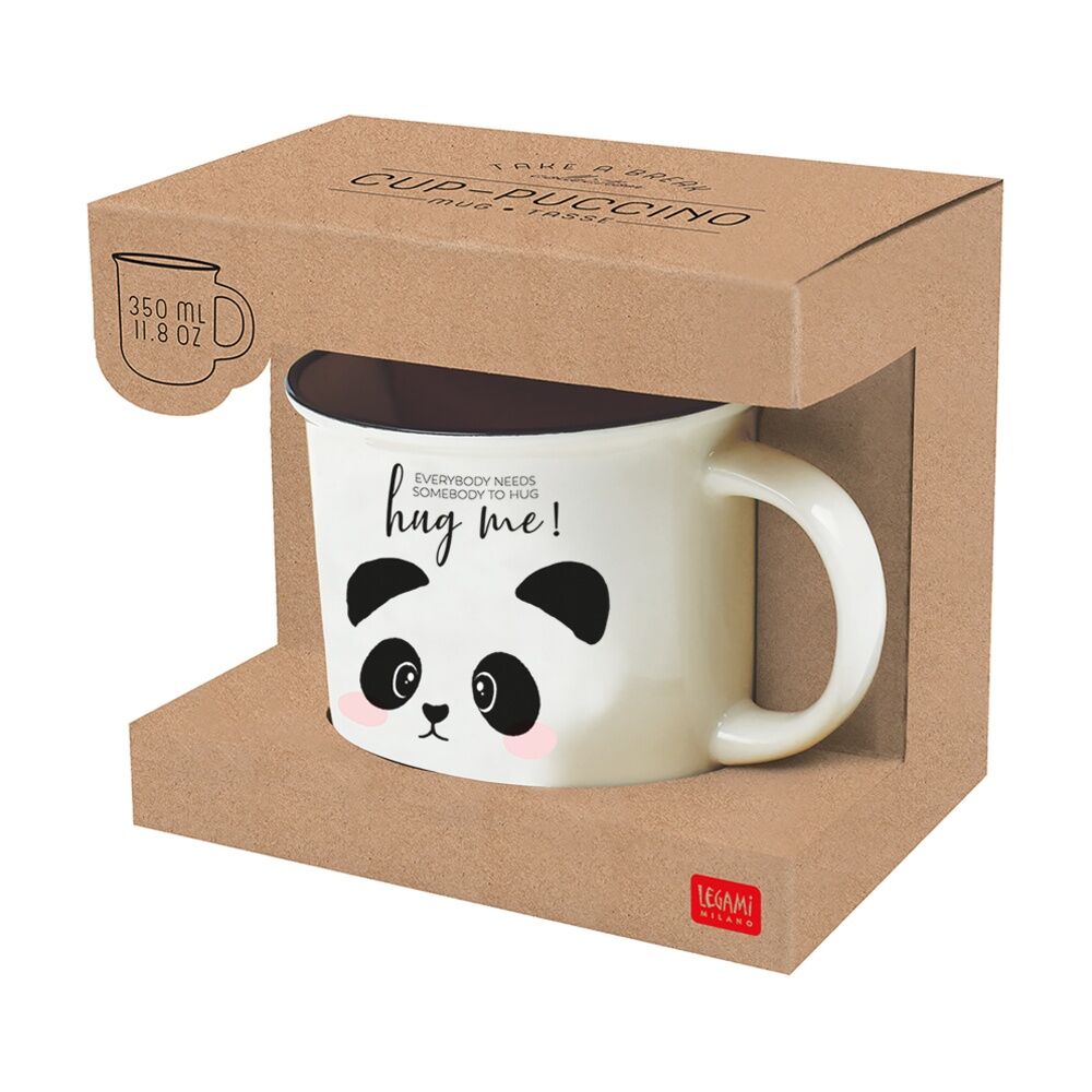 Legami Cup Puccino Bone China Mug Panda Printed Design 350ml Large Gift