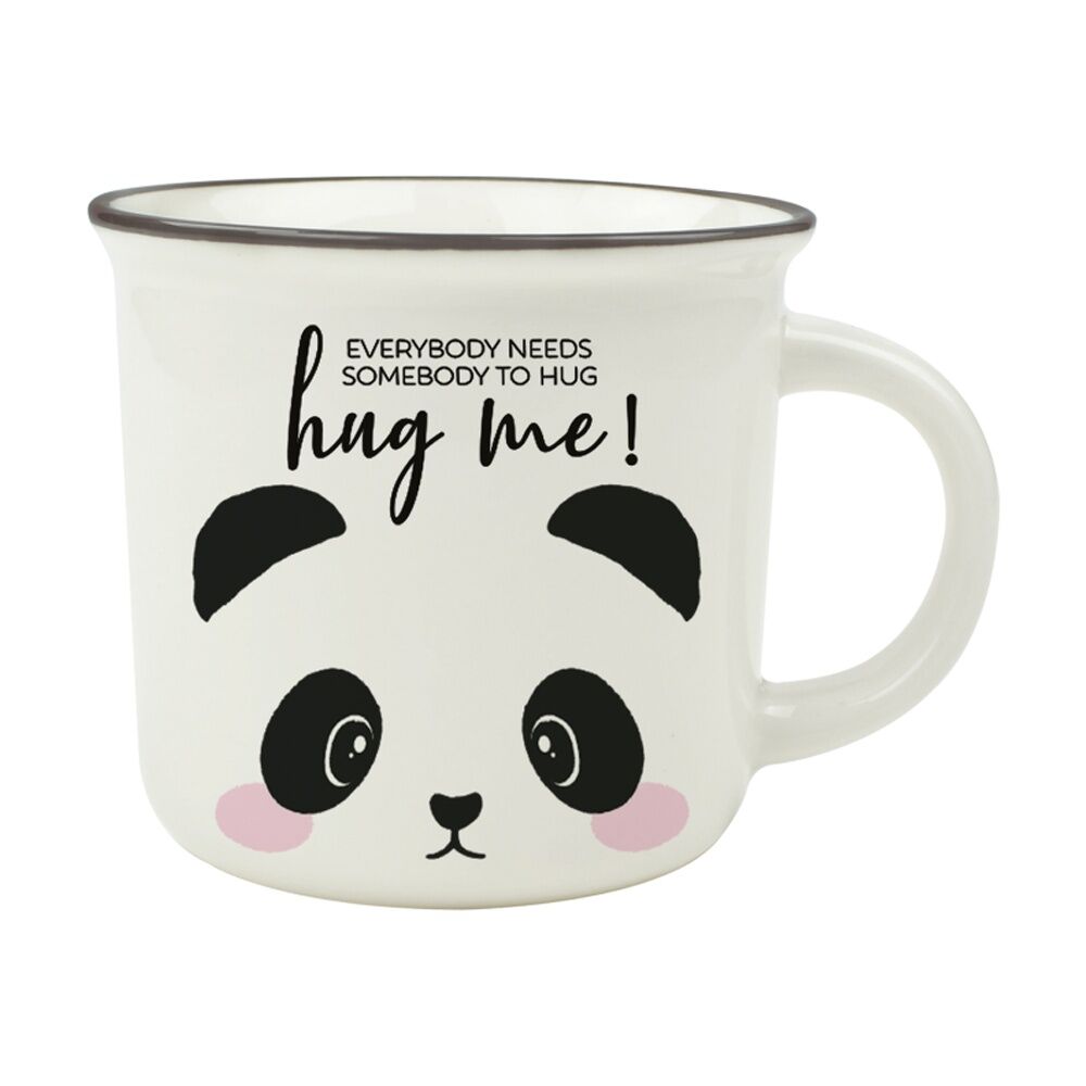 2PK Legami Cup Puccino Bone China Mug Panda Printed Design 350ml Large Gift