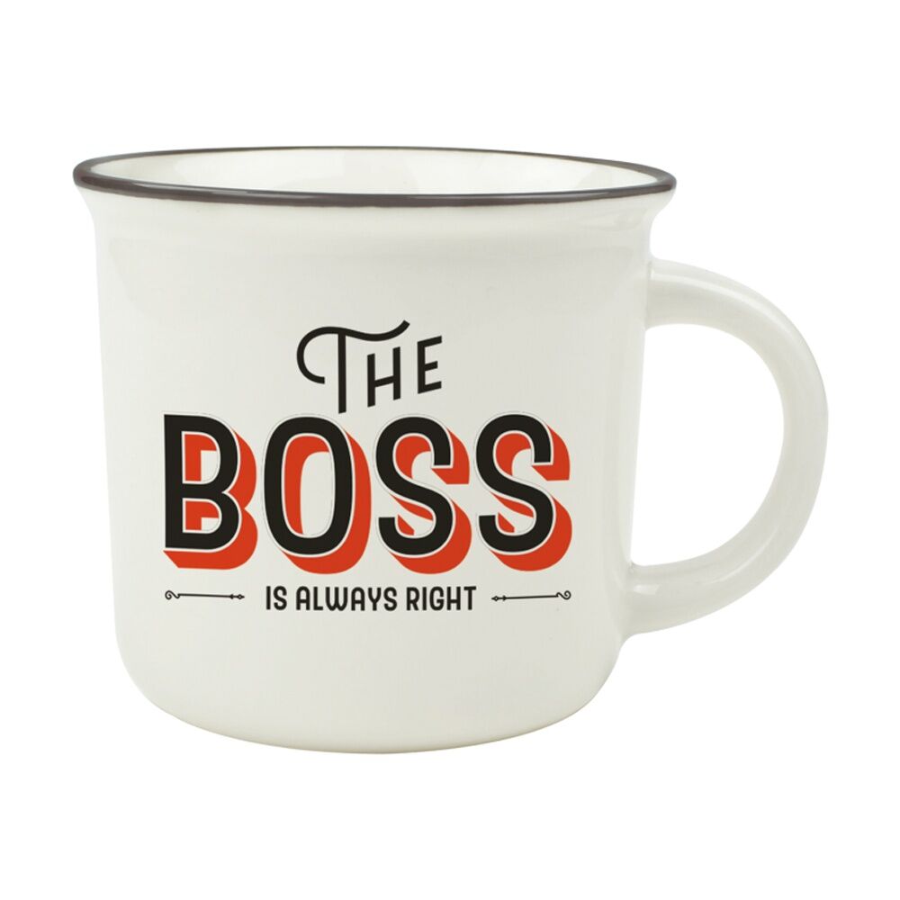 2PK Legami Cup Puccino Bone China Mug The Boss Printed Design 350ml Large Gift