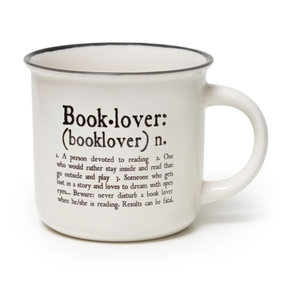 2PK Legami Cup Puccino Bone China Mug Book Lover Printed Design 350ml Large Gift