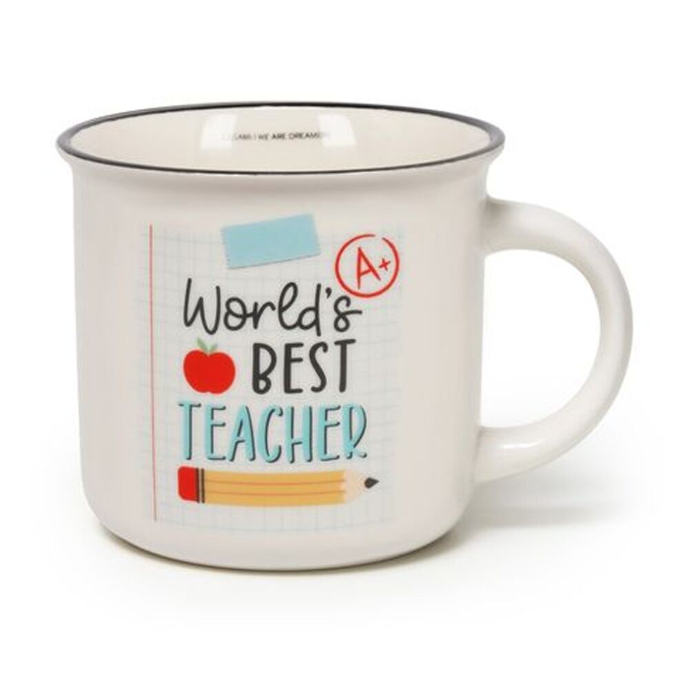 2PK Legami Cup Puccino Bone China Mug Worlds Best Teacher Design 350ml Gift