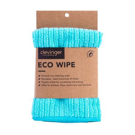 3PK Clevinger Eco Wipe General Use Microfibre Cleaning Wipe 30x30cm Assorted