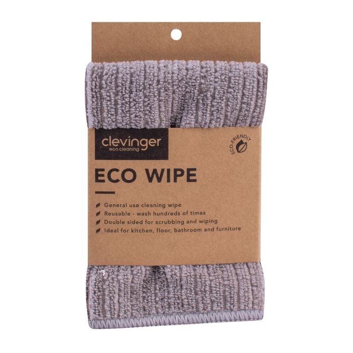 3PK Clevinger Eco Wipe General Use Microfibre Cleaning Wipe 30x30cm Assorted