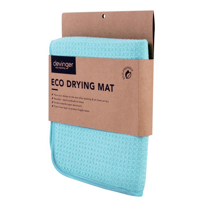 2PK Clevinger Microfibre Eco Dish Drying Mat 40x45cm Assorted