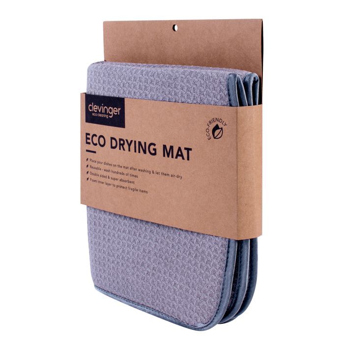 2PK Clevinger Microfibre Eco Dish Drying Mat 40x45cm Assorted