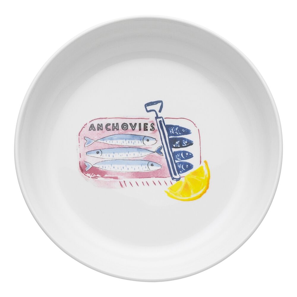 4pc Porto Porcelain Positano Round Dinner Bowls 21.5cm Assorted Designs