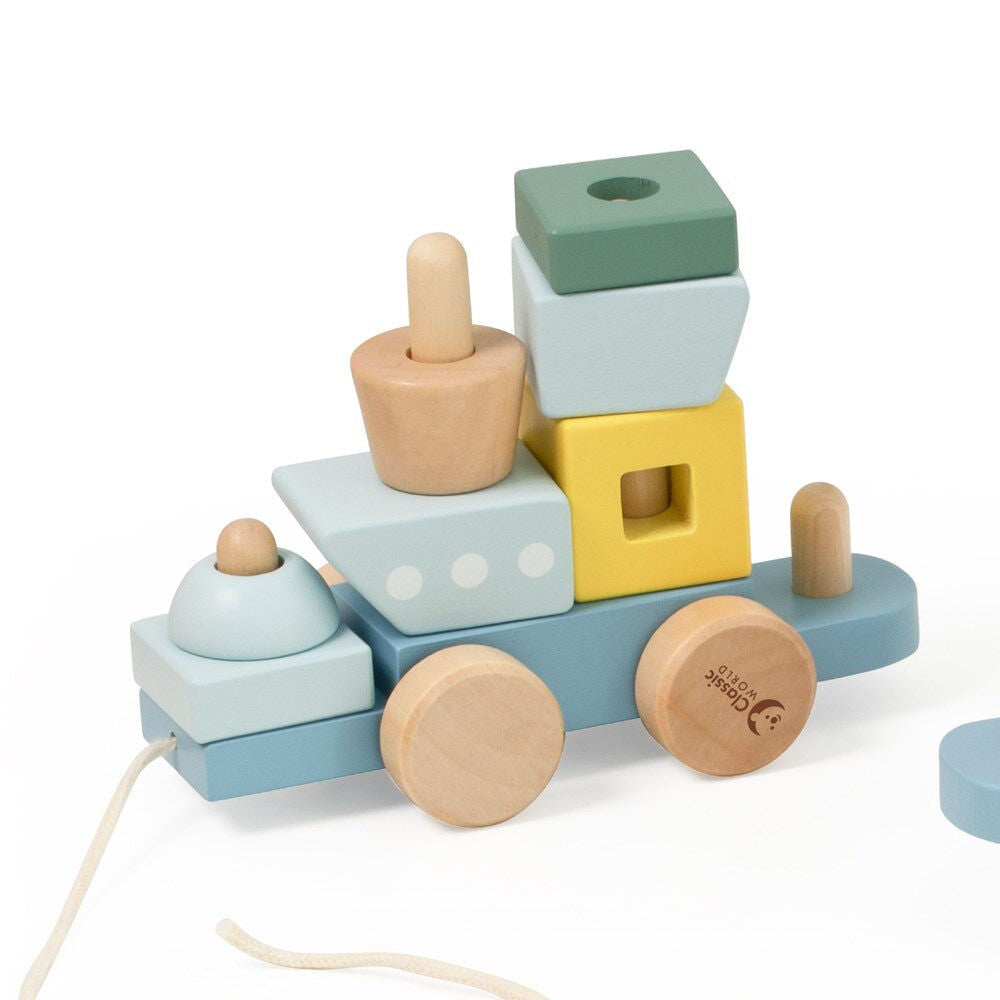 Classic World Pull Along Children's Wooden Ocean Playset 12M+