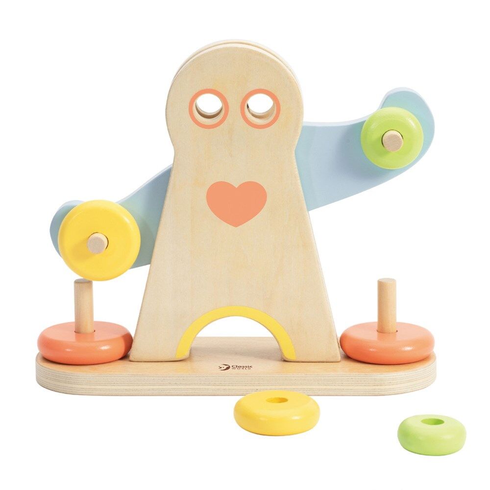 7pc Classic World Wooden Hercules Weightlifting Children's Playset 3Y+